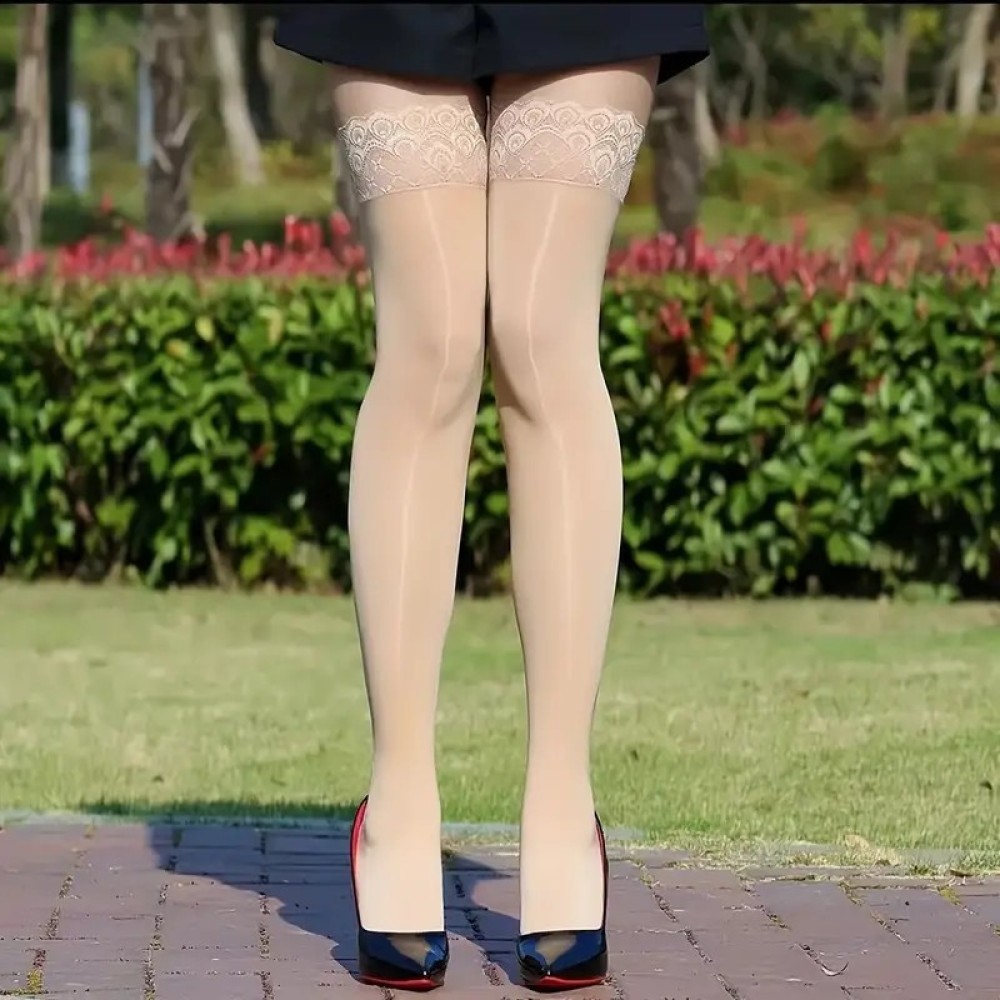 Glossy Sheer Thigh Highs Peaco - огляд і ціна Thigh High Sock Stay Up