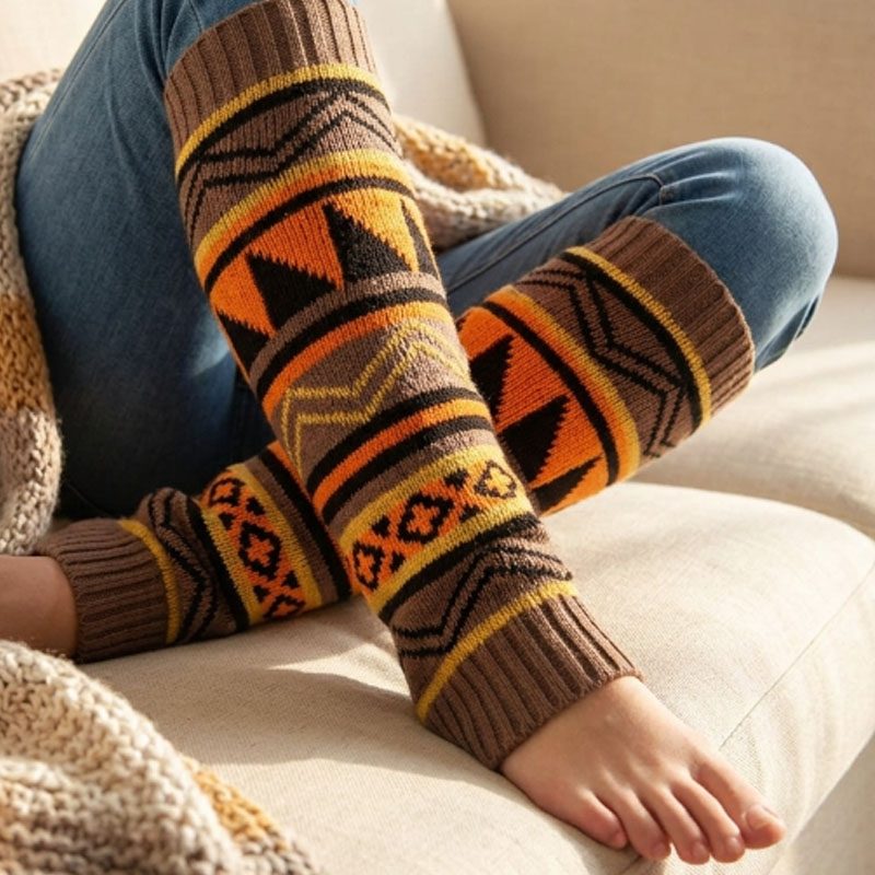 1-4Pairs Bohemian Chunky Knit  - огляд і ціна Boot Sock Slouchy