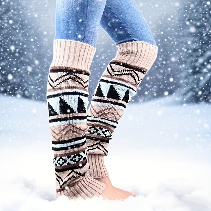1-4Pairs Bohemian Chunky Knit  - огляд і ціна Boot Sock Slouchy