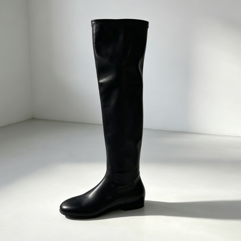 Brown Soft Stretch Faux Leathe - огляд і ціна Boot Sock Slouchy