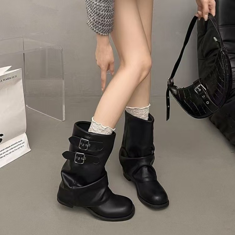 Women Black Slouchy Mid Calf B - огляд і ціна Boot Sock Slouchy
