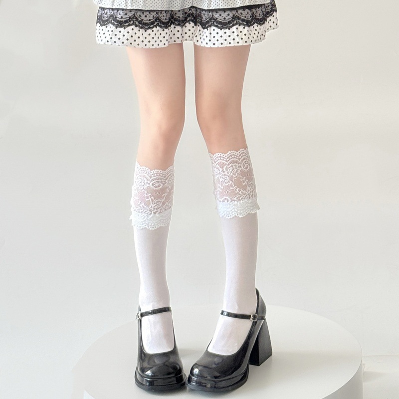 Spring Autumn White Lace Ruffl - огляд і ціна Boot Sock Slouchy