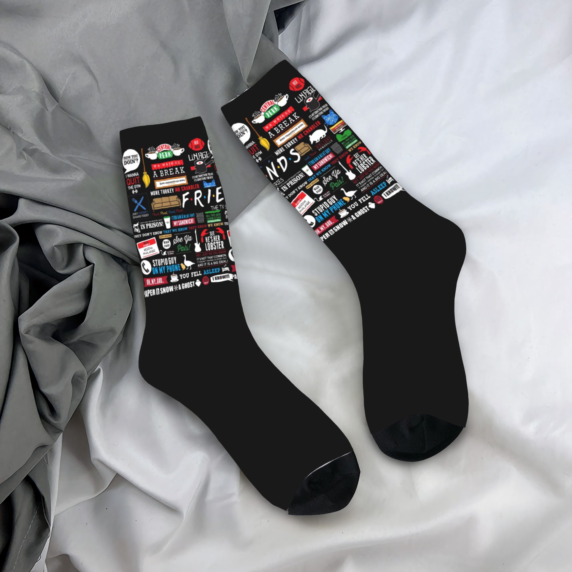 Custom Cute Funny TV Show Frie - огляд і ціна No Show Sock Women
